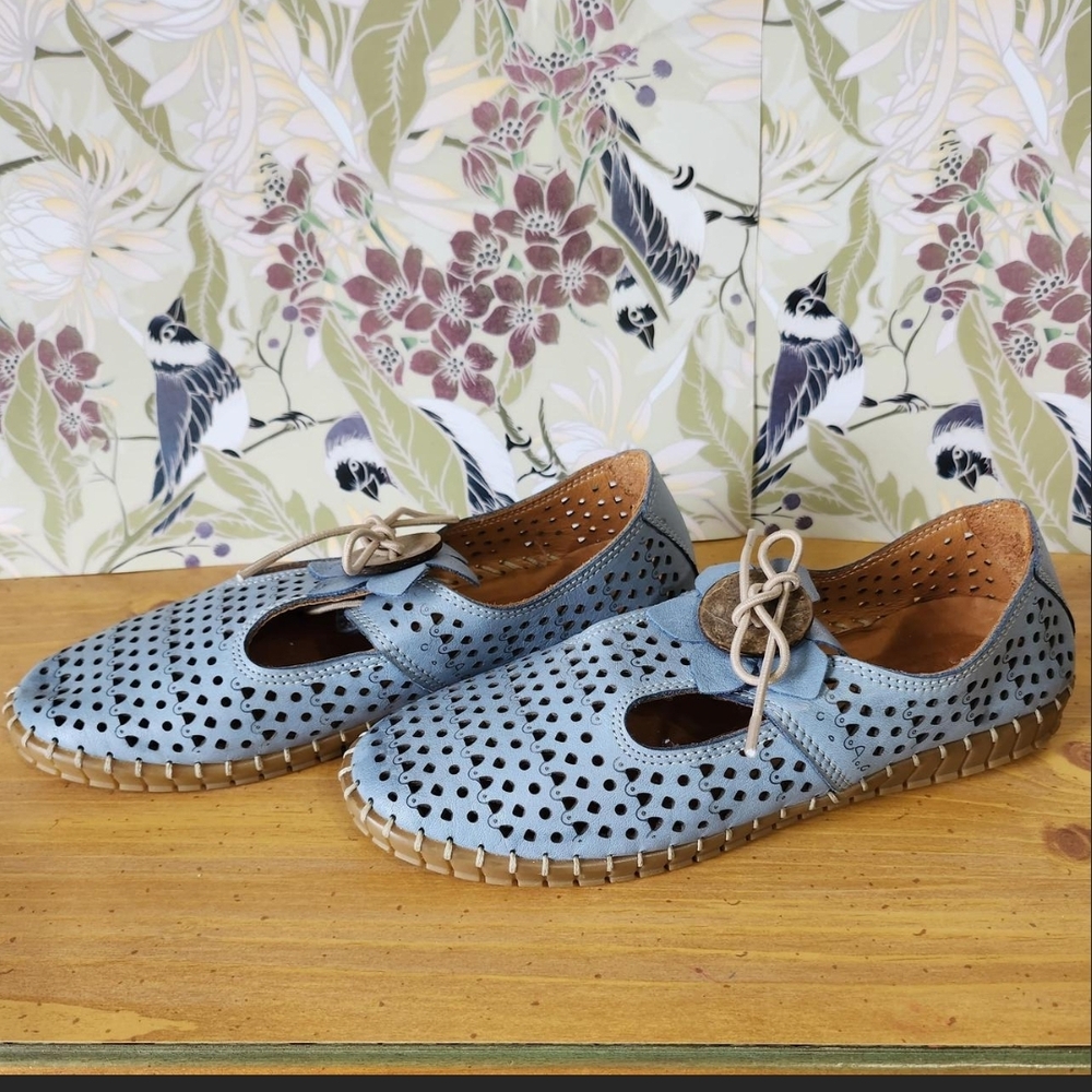 Spring StepWomen's Sunflowery Slip-on Shoes •#GENUINELEATHER  SIZE 37